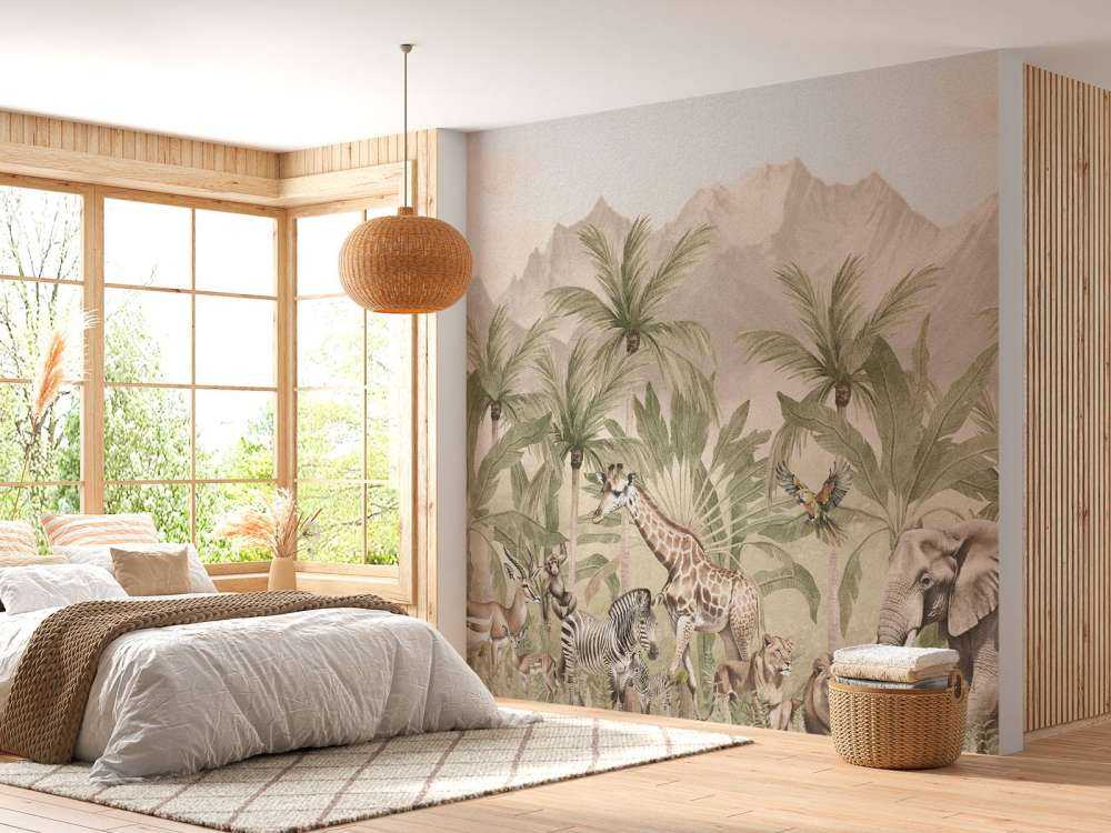 Berglandschap met dieren