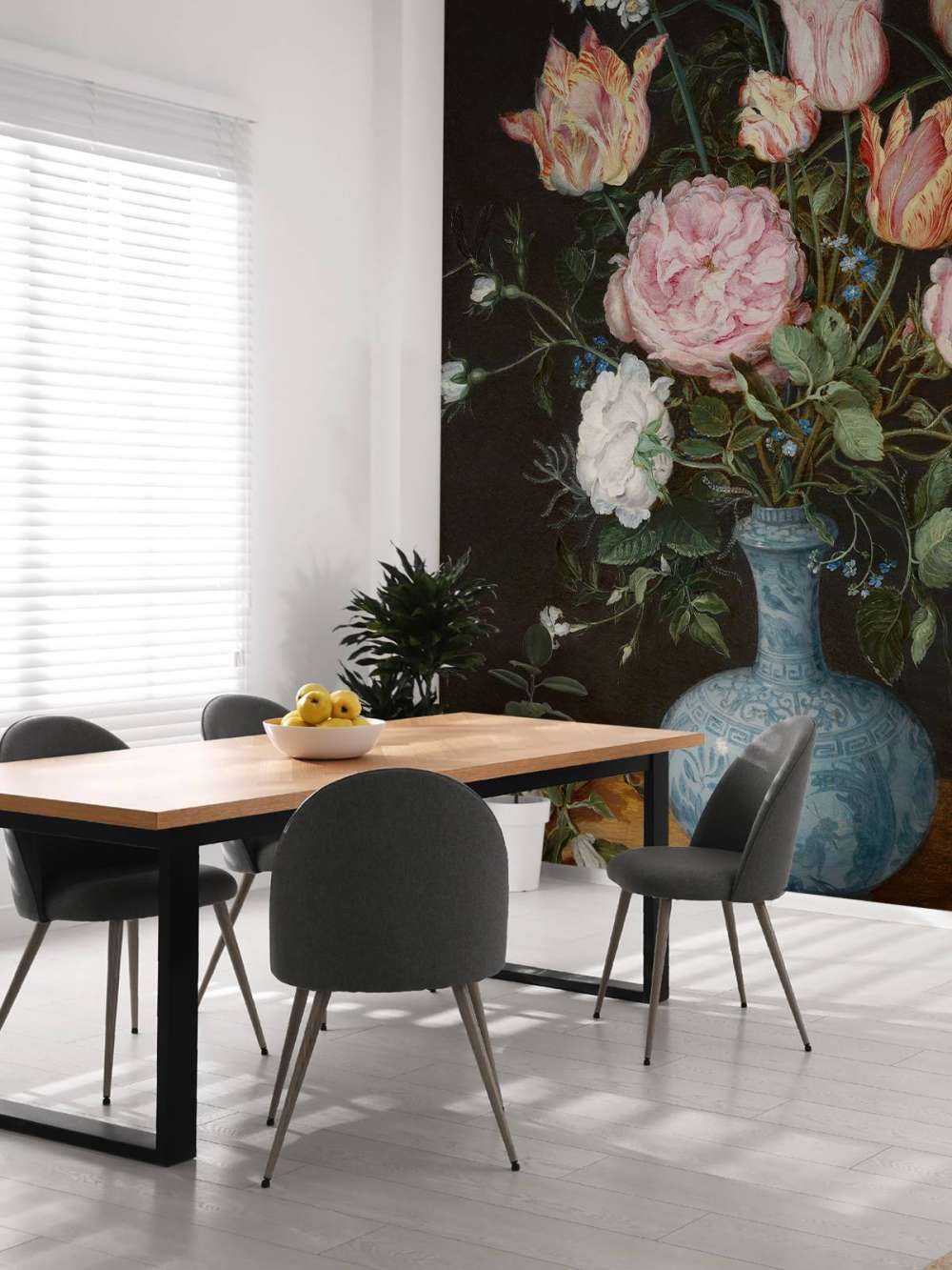 Wan-Li-vaas met bloemen