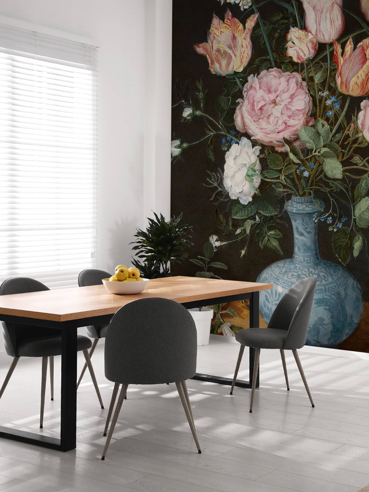 Wan-Li-vaas met bloemen