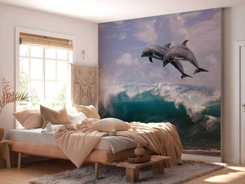 Dolfijnen en golven