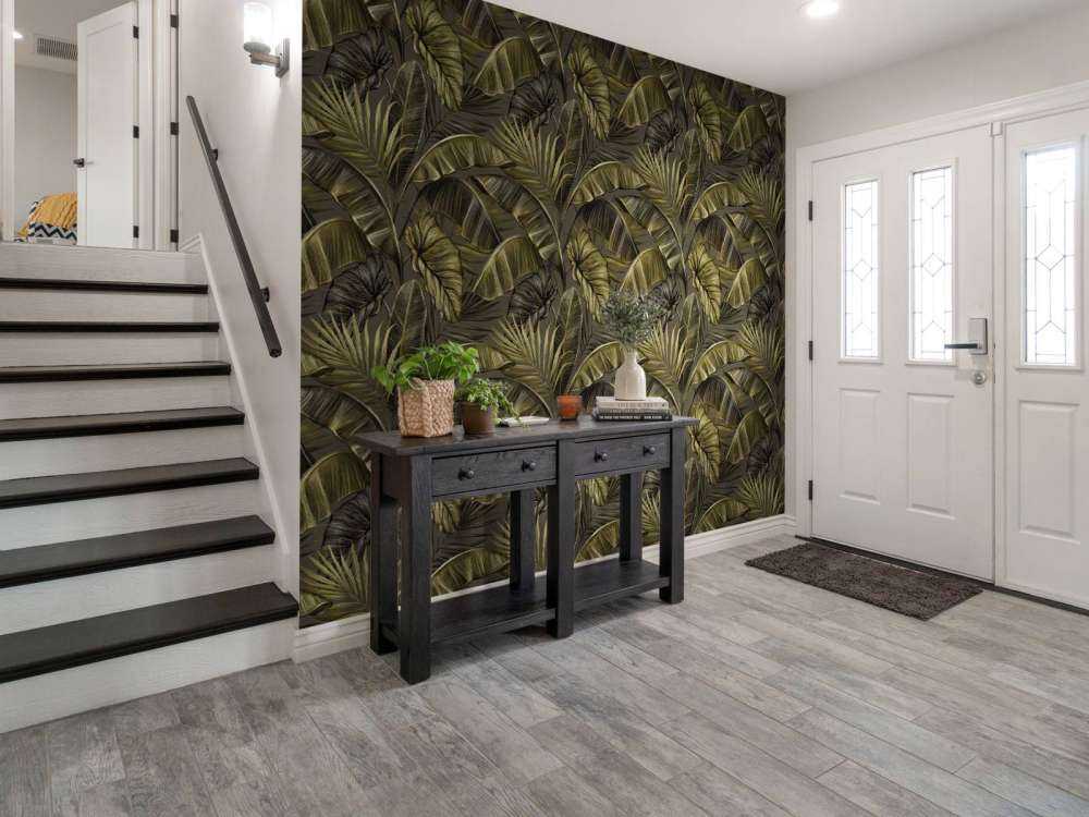 Donkere bananenbladeren