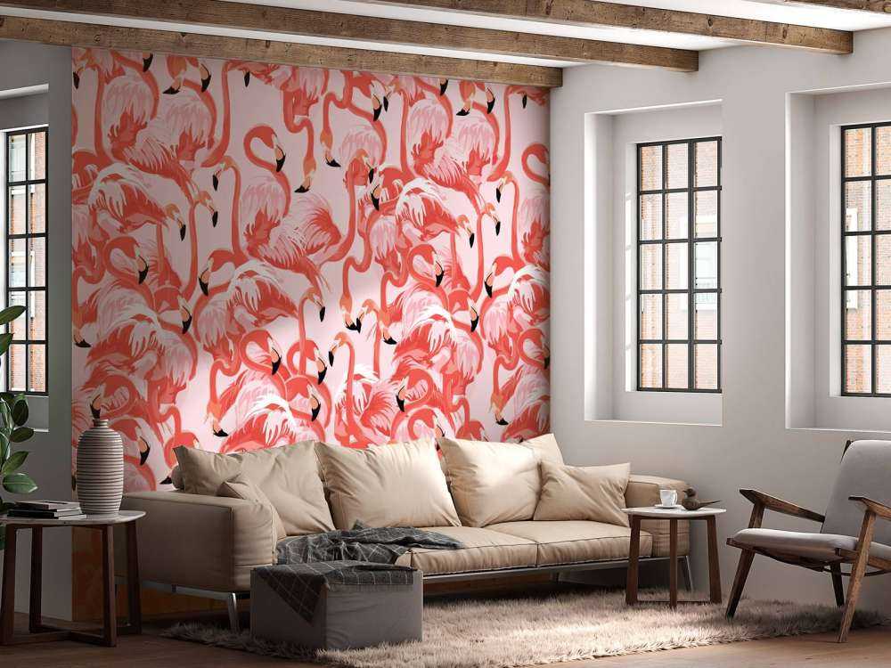 Exotische flamingo's