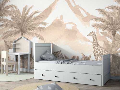 Jungle dieren in taupe