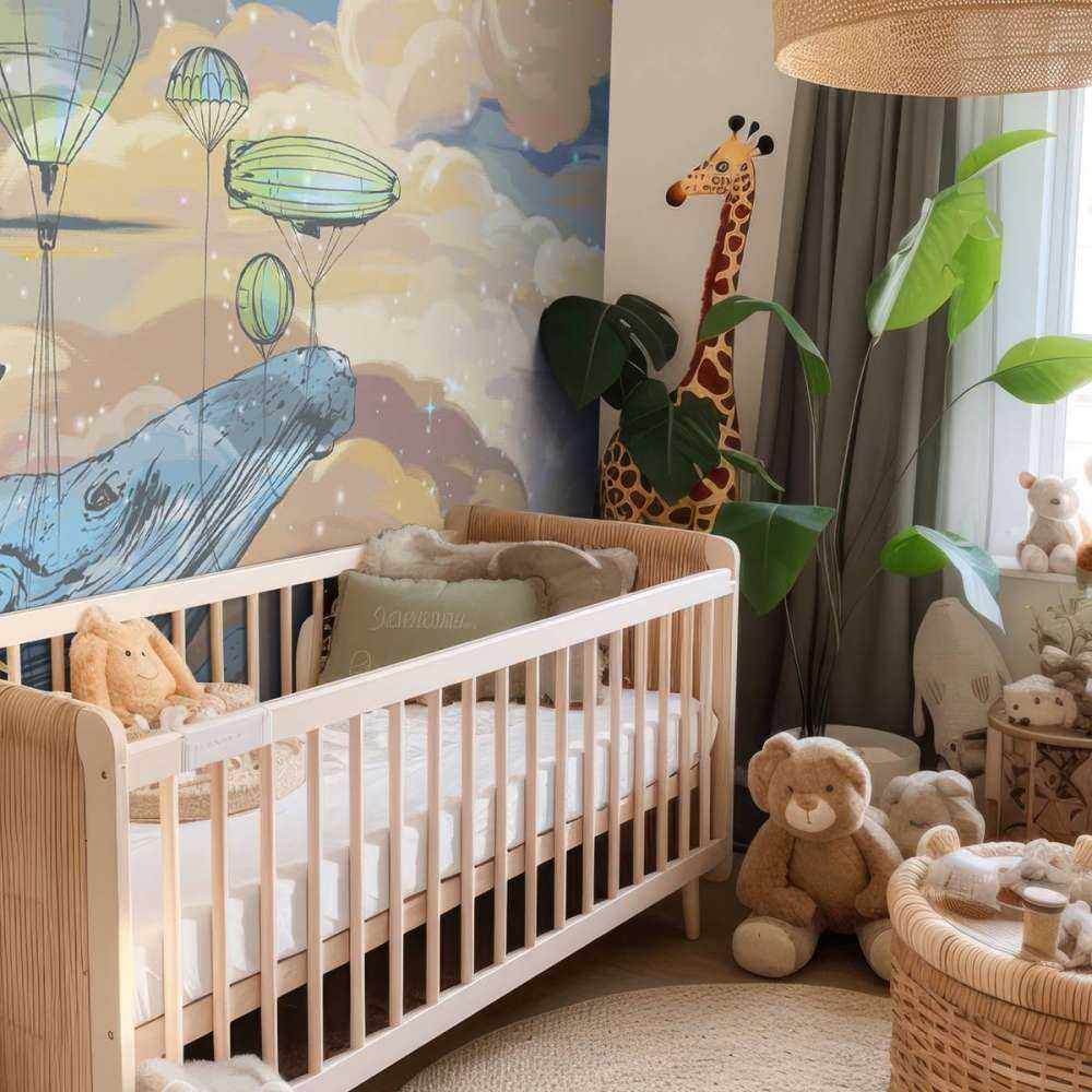 Walvis met zijn luchtballonnen