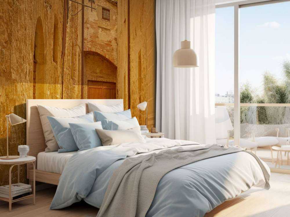 Italiaans straatje met lantaarn