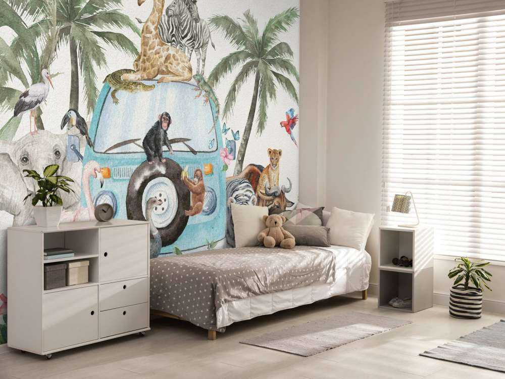 Vrolijke tropische dieren