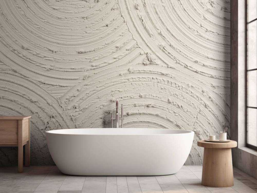 Zen cirkels grove structuur in linnen