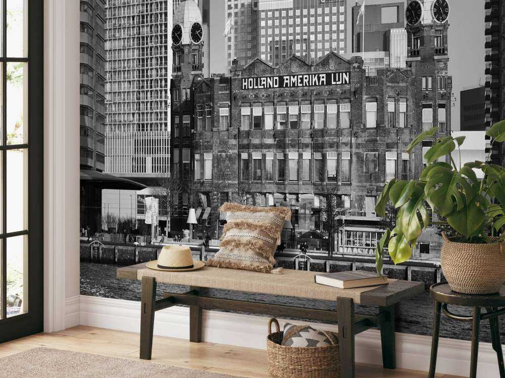 Hotel New York in zwart wit  Rotterdam 