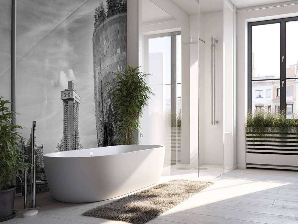 Het Museumdepot (Het Depot) in Rotterdam in zwart wit  