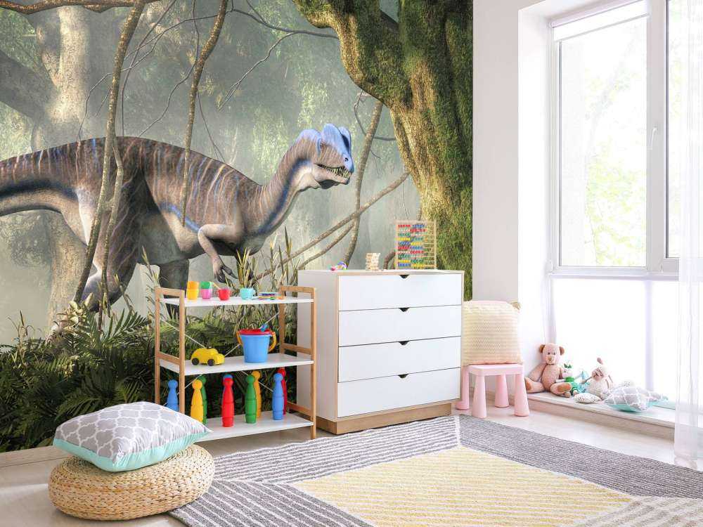 Dinosaurus in het bos