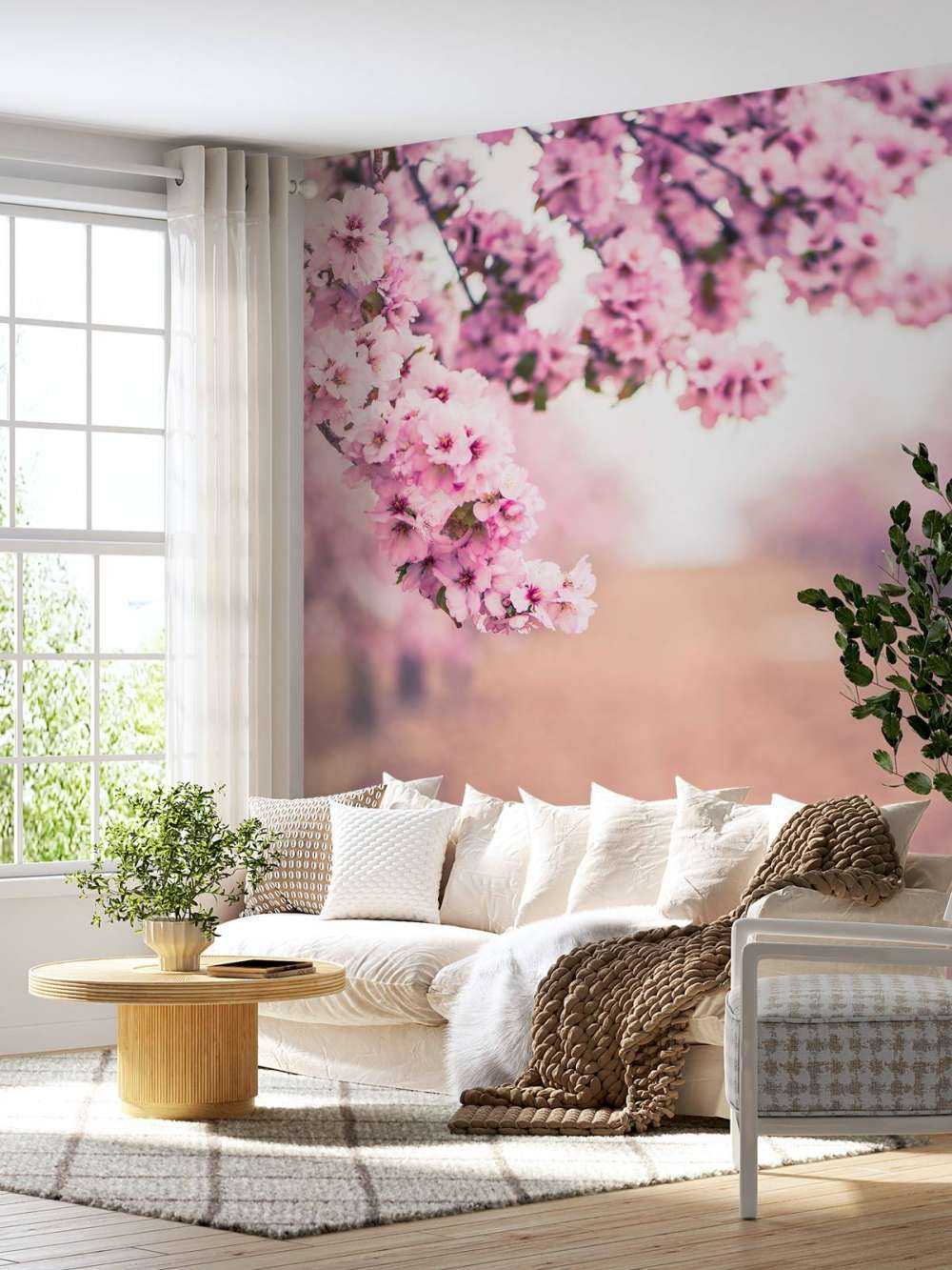 Paarse Japanse bloesems