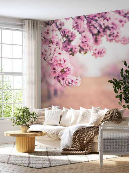 Paarse Japanse bloesems