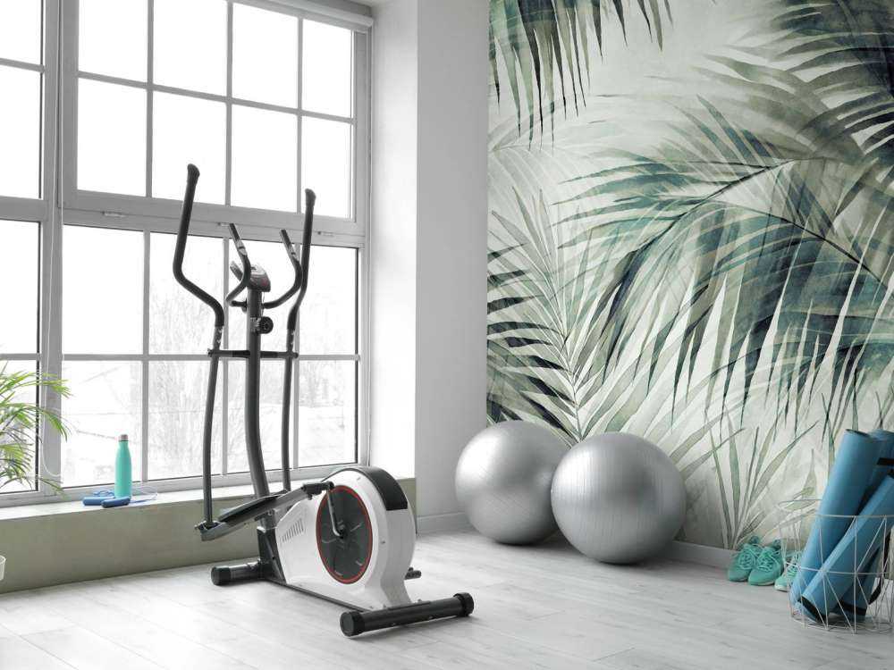 Tropical retreat palm jungle green
