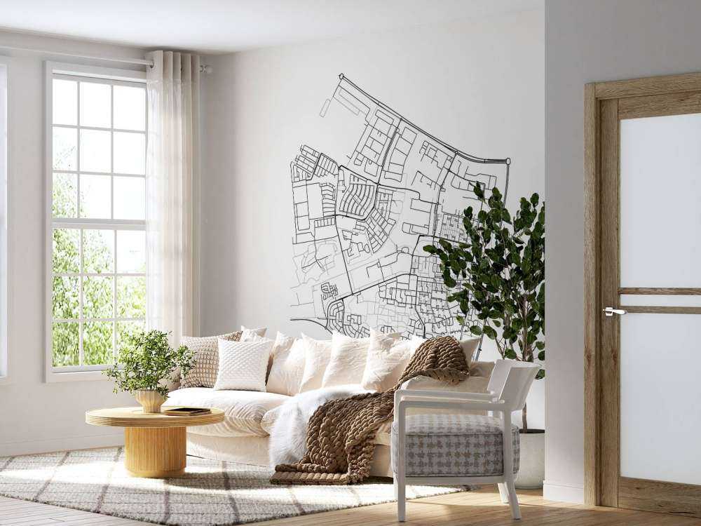 Plattegrond van Dronten, wit 