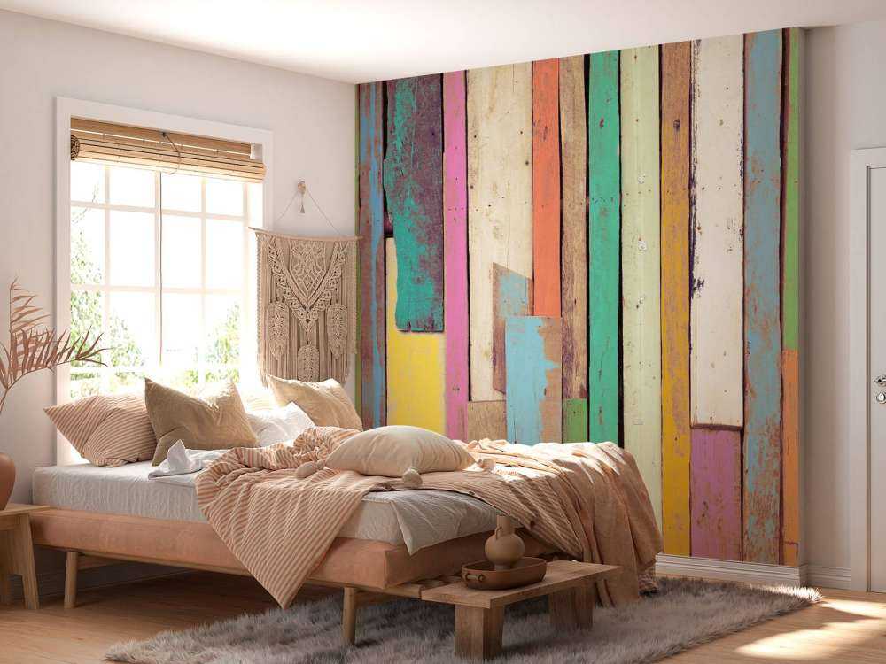 Gekleurd sloop hout