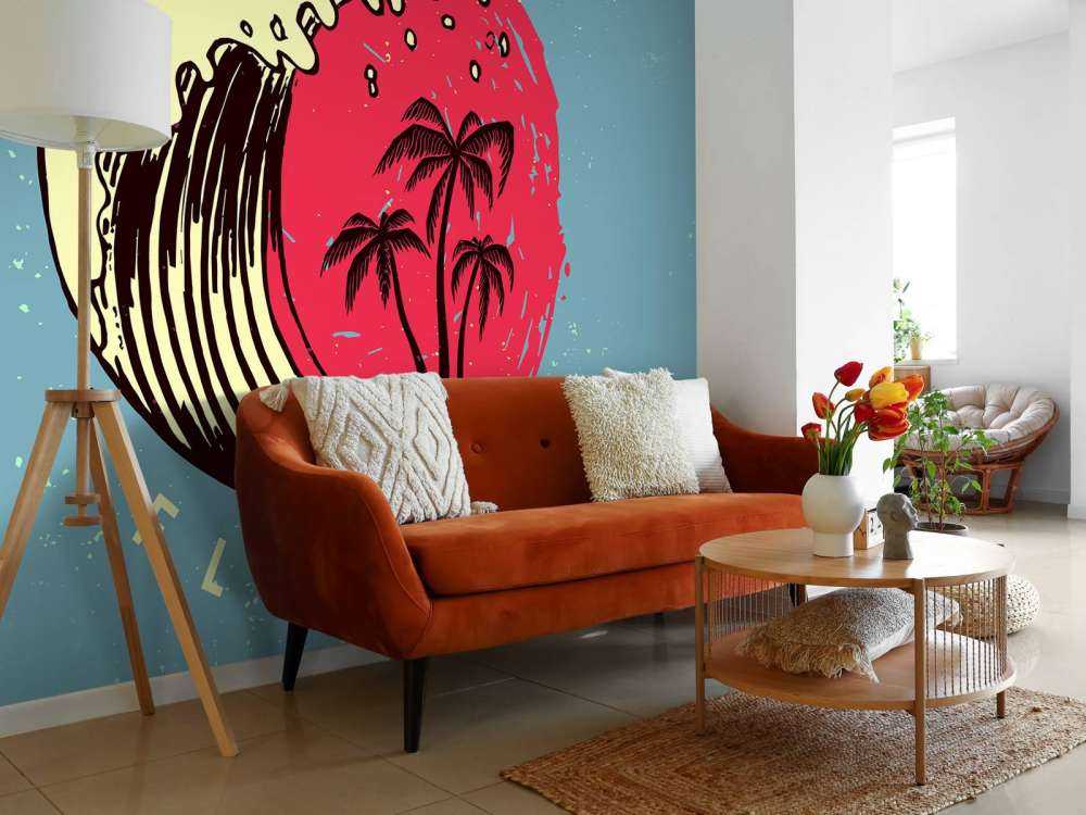 Miami logo met een lichtblauwe achtergrond