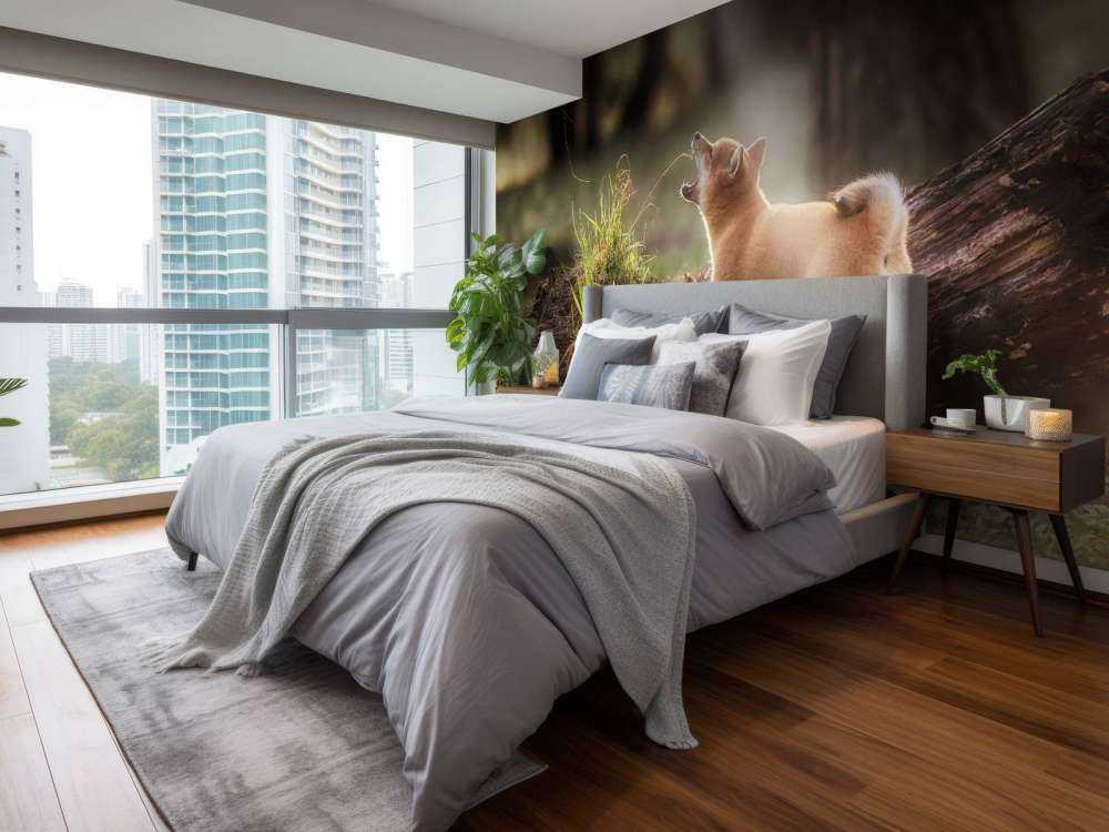 Shiba Inu in het bos