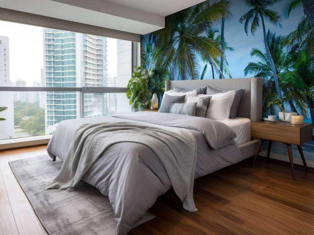 Palmbomen op een Caribisch eiland