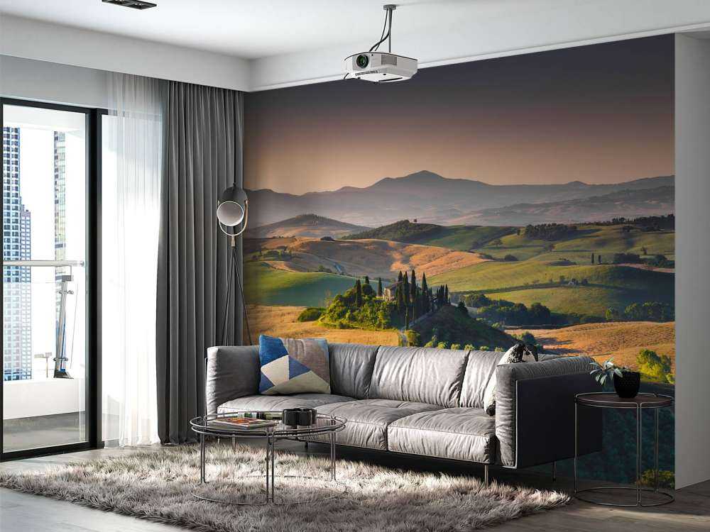 Toscaans landschap met wijngaarden