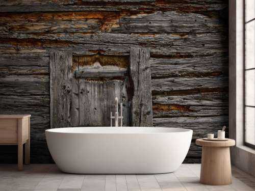 Donker hout met deur