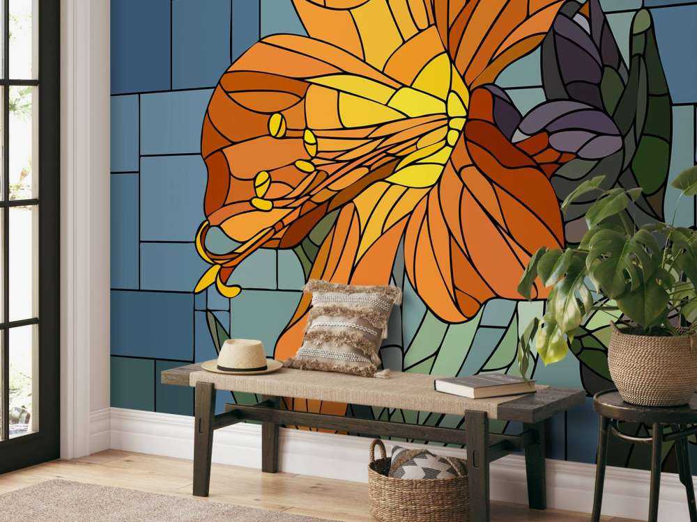 Kleurrijke oranje bloem