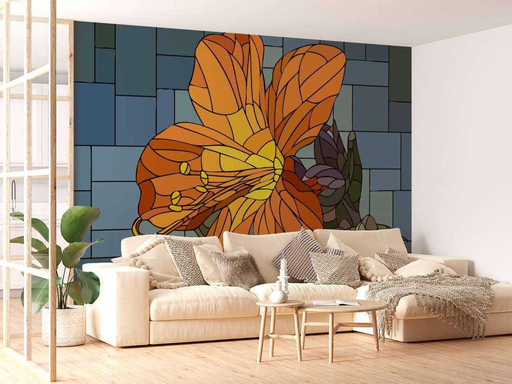 Kleurrijke oranje bloem