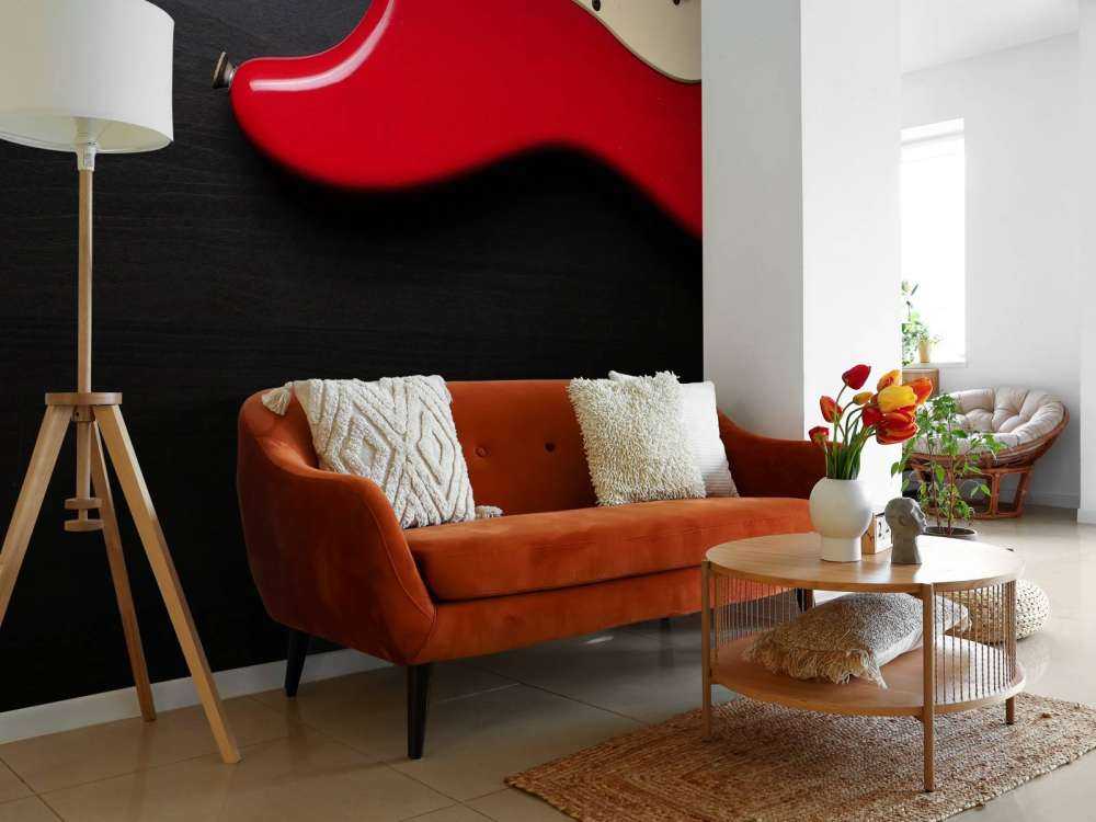 Rode elektrische gitaar