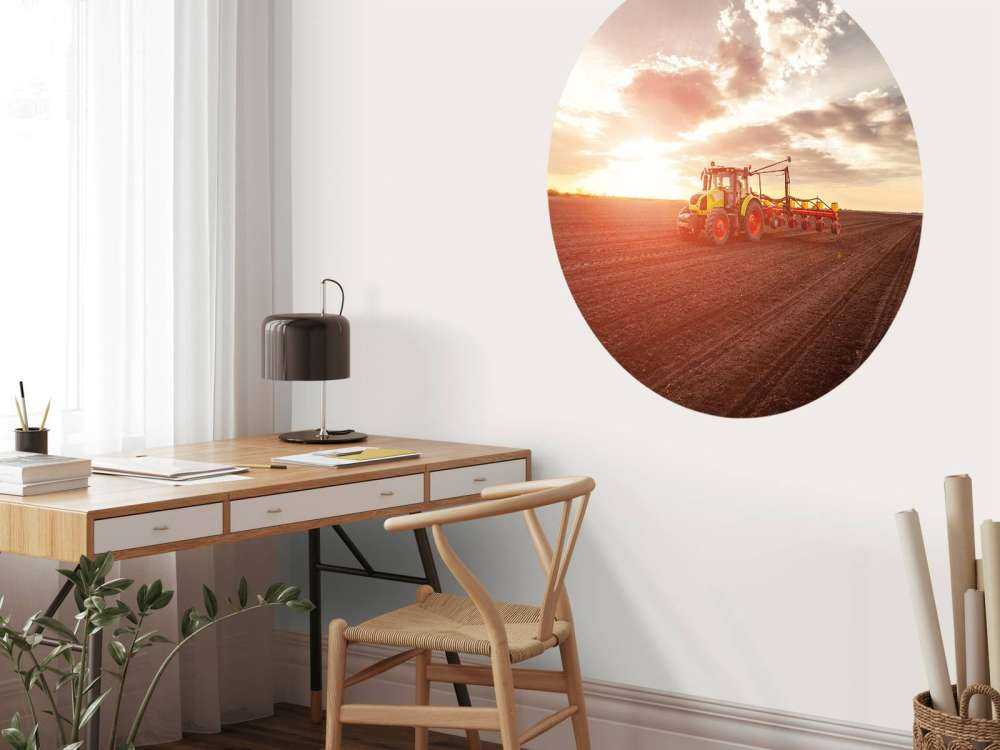 Tractor aan het werk