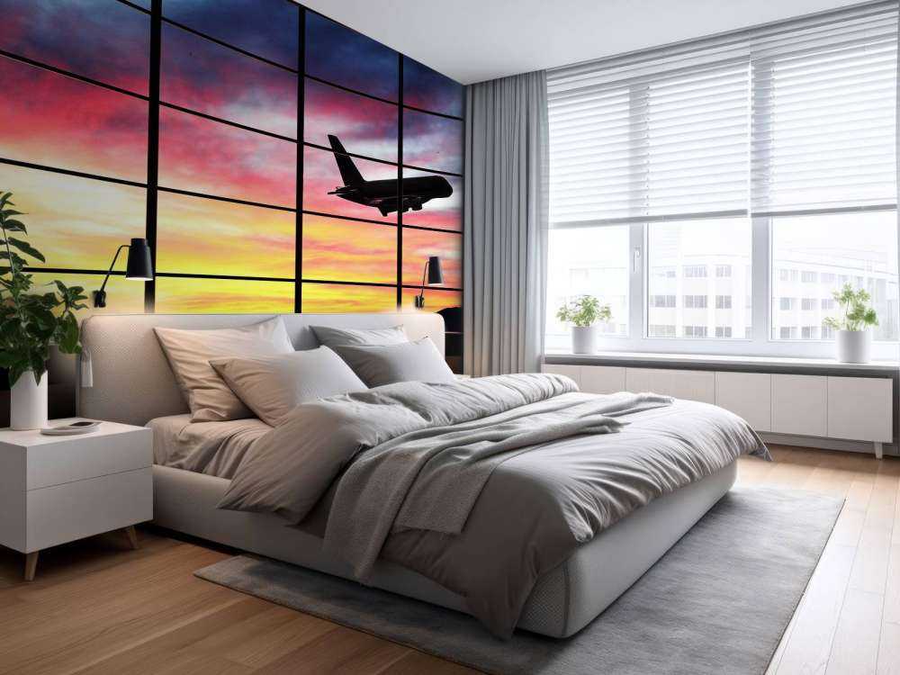 Raam bij een vliegveld