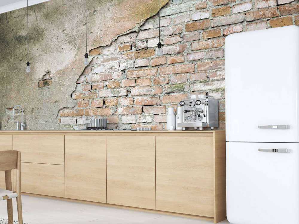 Slordige bakstenen muur