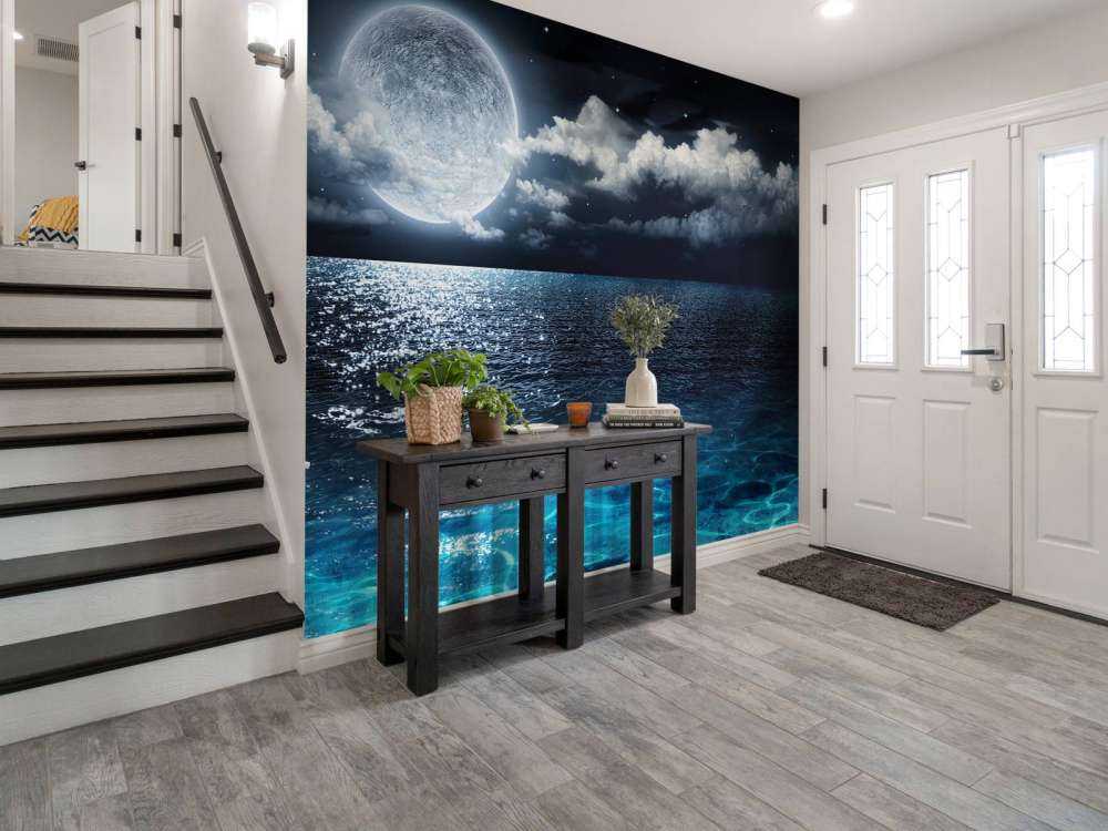 Volle maan boven de zee