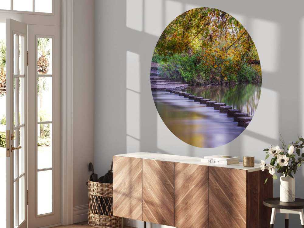 Stapstenen door een meer