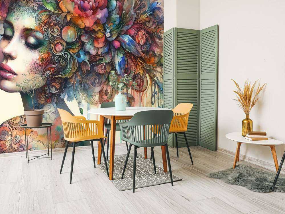 Watercolor Floral Woman #4