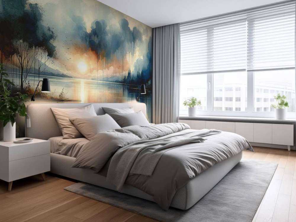 Watercolor Abstract Lake