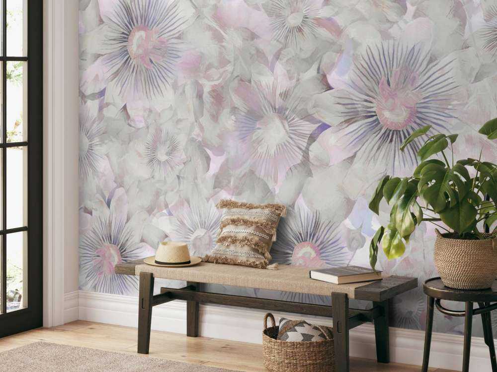 Botanical Watercolor Elegance Lilac Dawn
