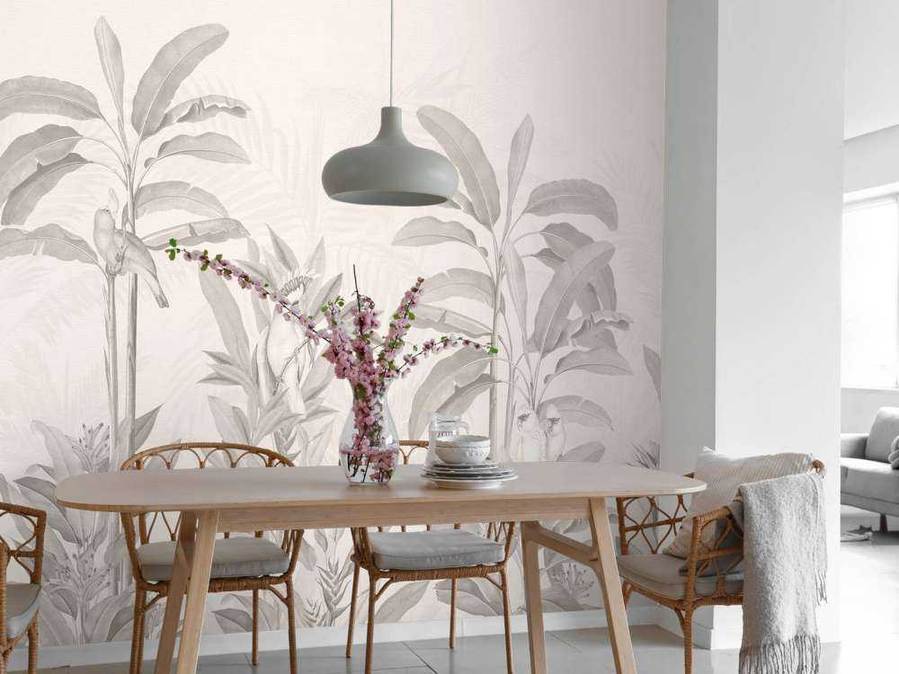 Vintage Jungle Landscape - sepia