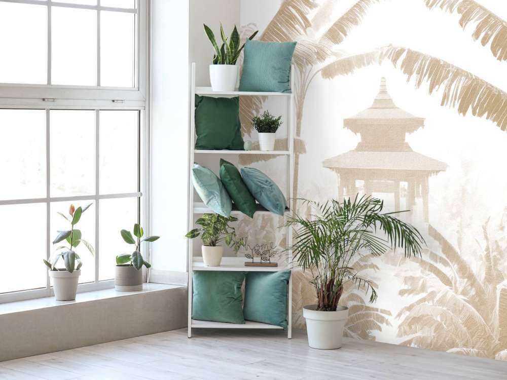 Mistige Tempeltuin, taupe