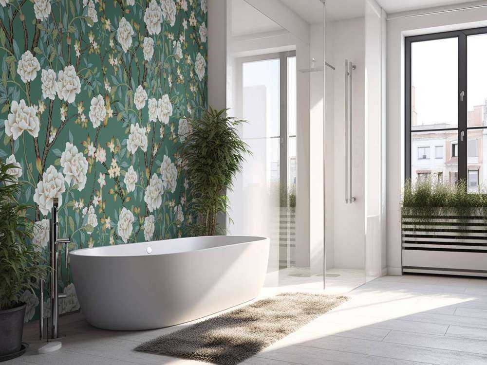 Pioenrozen op groene achtergrond