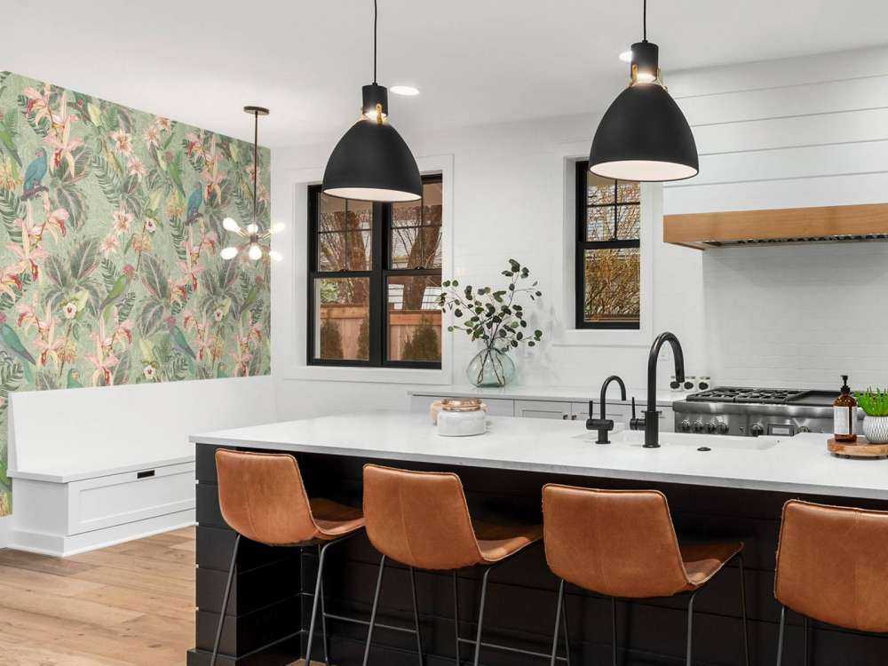 Tropische Jungle vogels & papegaaien - salie groen