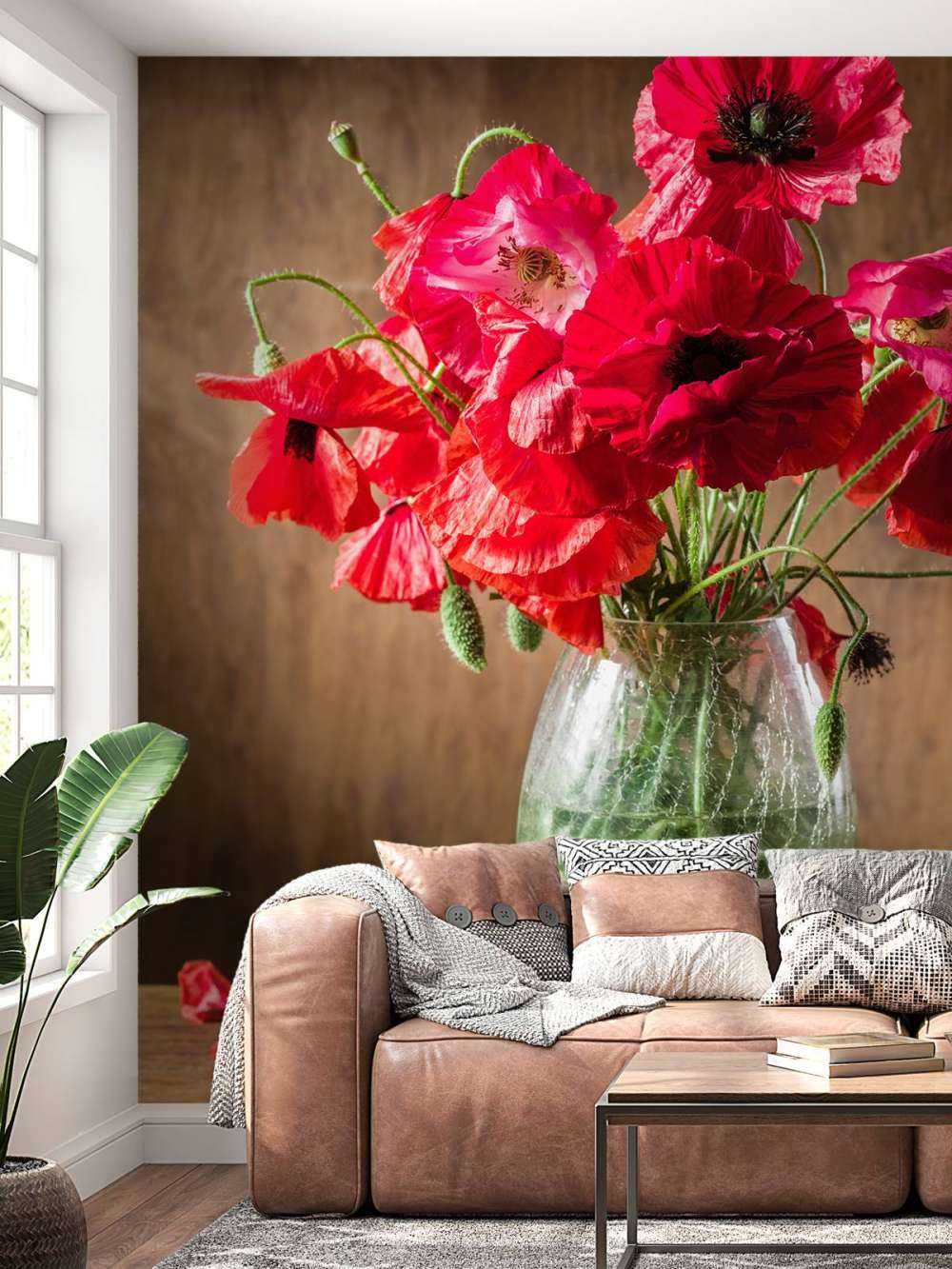 Klaprozen in een vaas