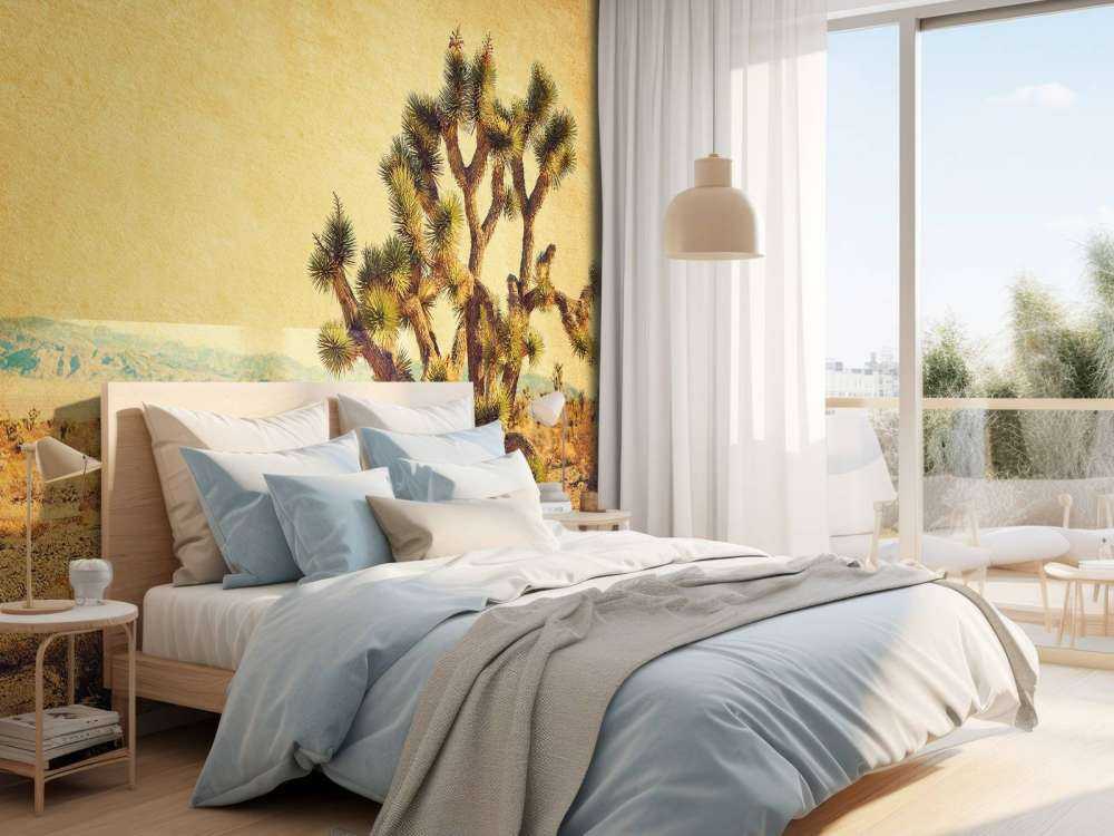 Grote cactus in een woestijnlandschap