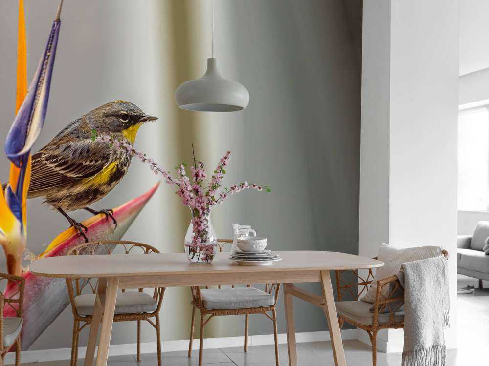 Paradijsbloem met vogeltje