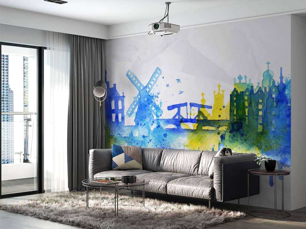 Silhouet overlay van Amsterdam