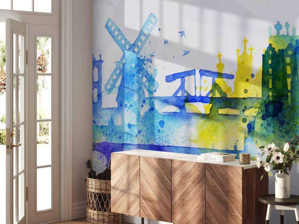 Silhouet overlay van Amsterdam