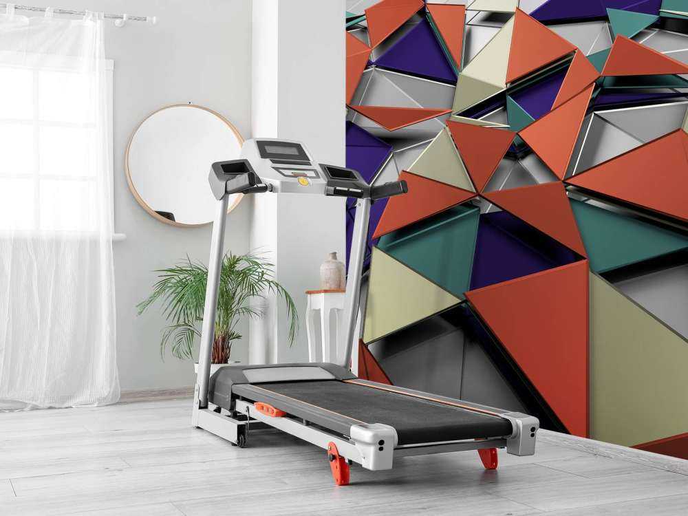 3D weergave van gekleurde driehoeken