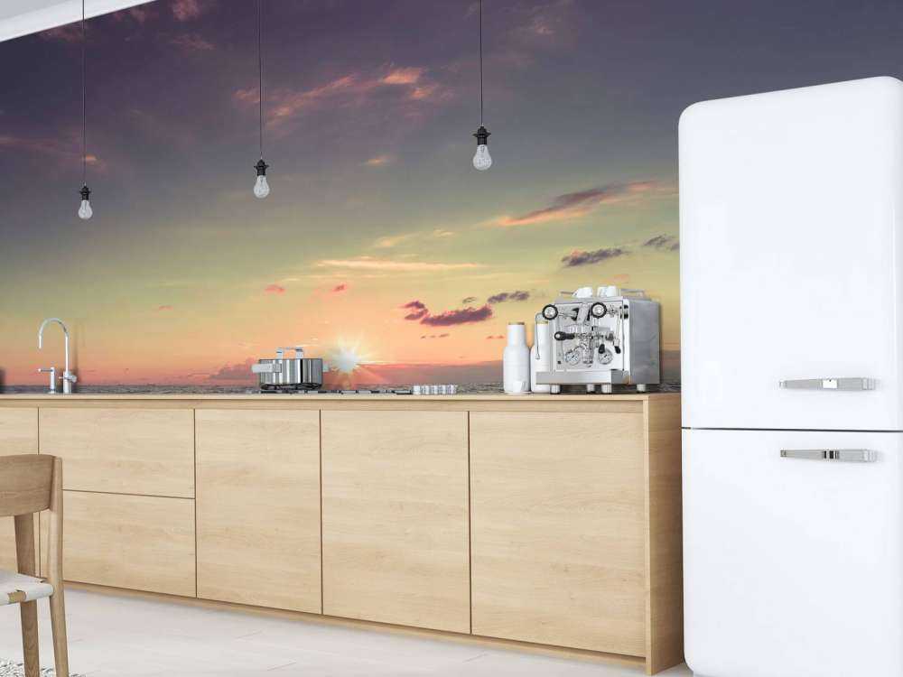 Heldere zonsondergang