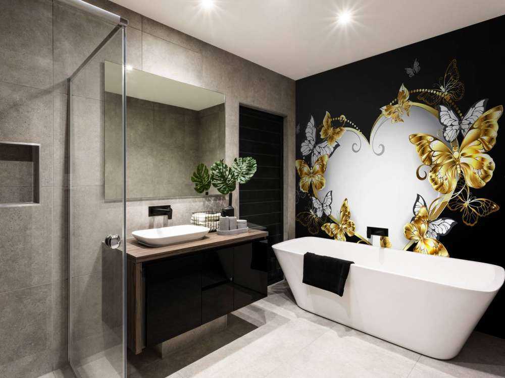 Versierd hart met witte en gouden vlinders