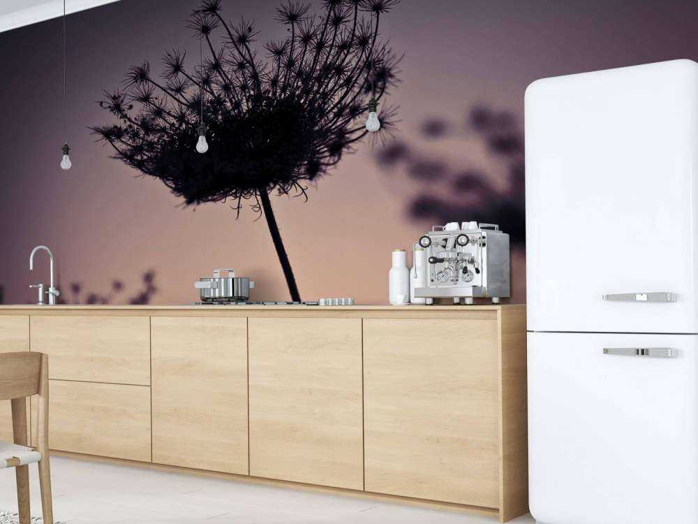 Silhouette van bloemen