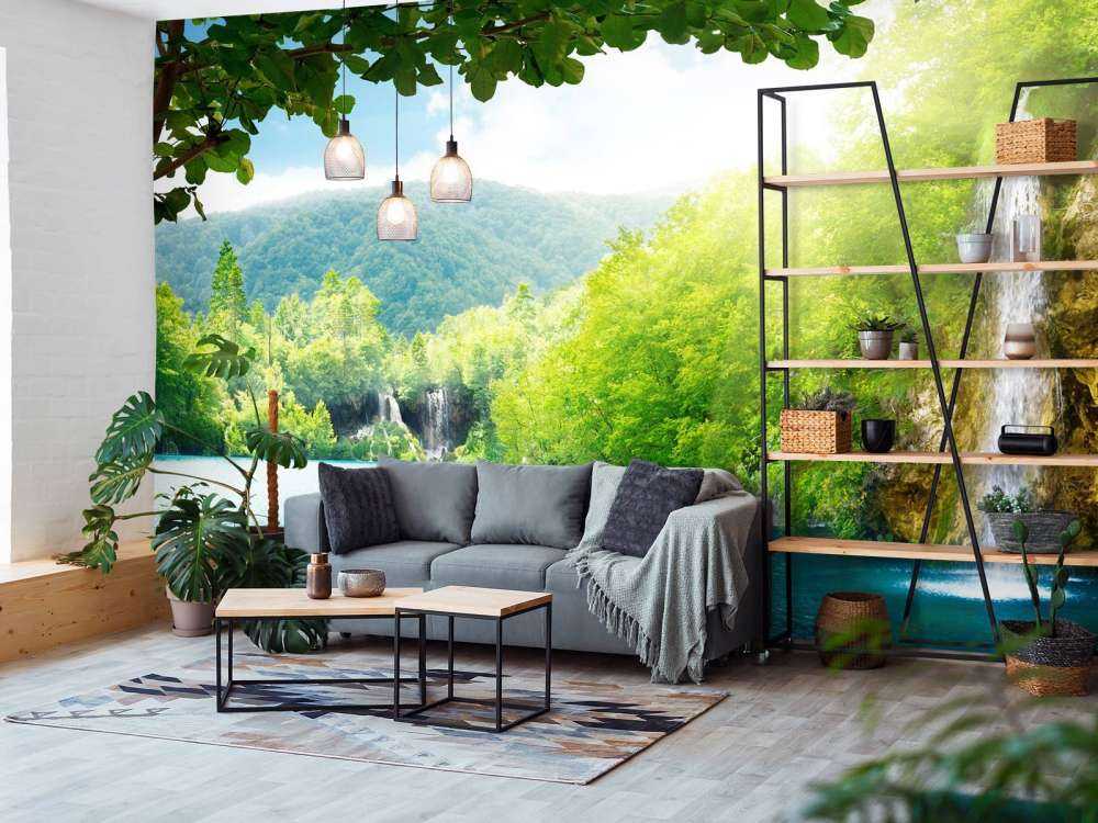 Waterval tussen de bergen