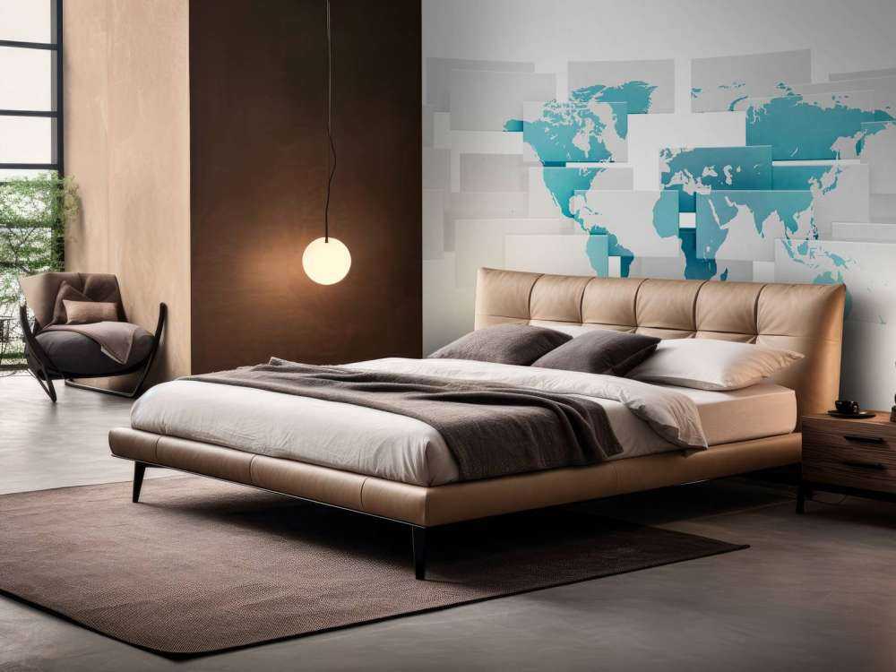 Wereldkaart op rechthoekig canvas